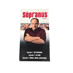 The Sopranos Volume 1 Episodes 1,2,3  VHS tape HBO Vtg 1999 y2k drama